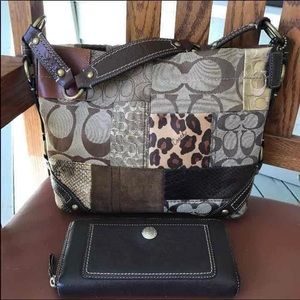 Coach Carly Handbag & Coach Brown Wallet